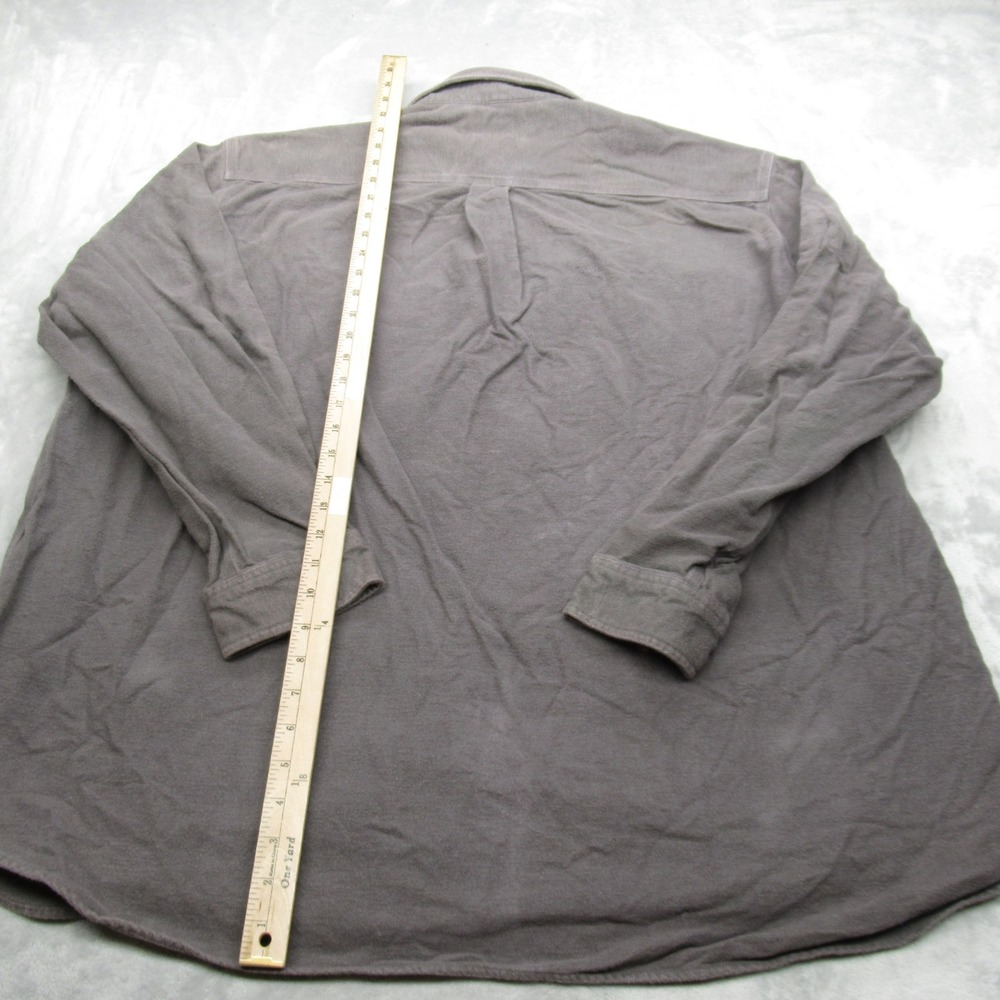 Carhartt Shirt Mens 3XL‎ Gray Pockets Chamois Tall Sleeve Heavyweight Button Up - Picture 7 of 11
